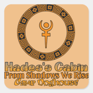 Adesivo Quadrado Vinheta de cabine de Hades
