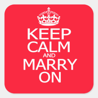 Adesivo Quadrado Vinheta de casamento