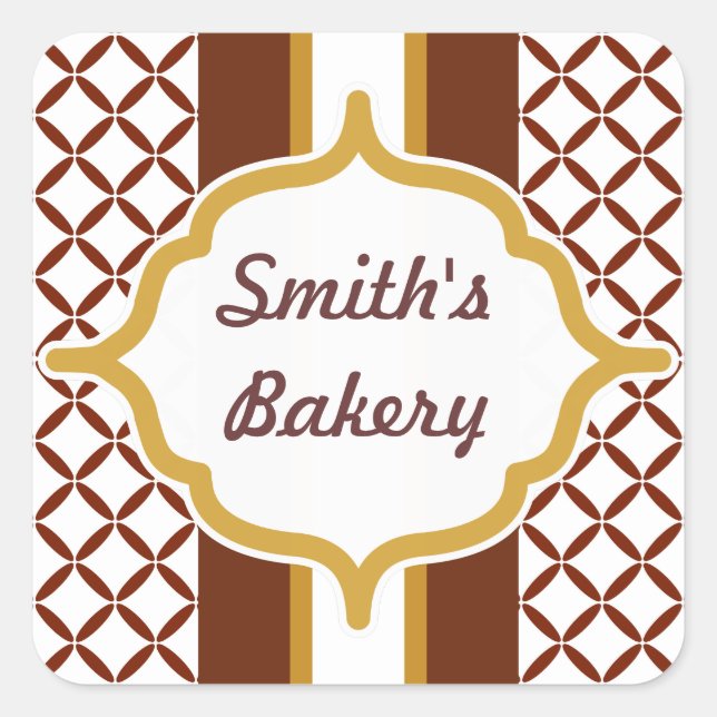 Adesivo Quadrado Vinheta de chocolate com carmel personalizado (Frente)