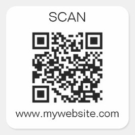 Adesivo Quadrado Vinheta de código QR