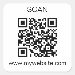 Adesivo Quadrado Vinheta de código QR