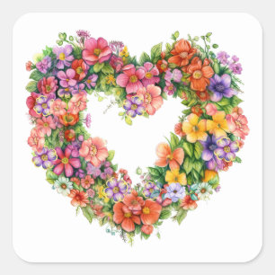 Adesivo Quadrado Vinheta de Correspondência para Papel de Carta