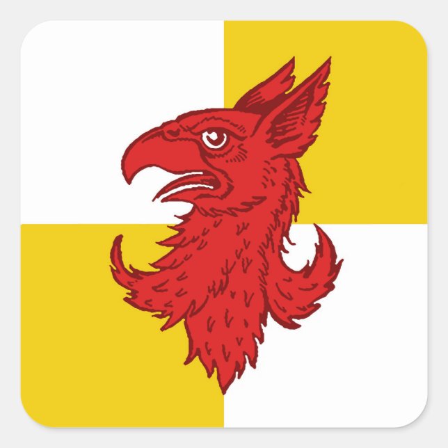 Adesivo Quadrado Vinheta de Crachá de População Avacal SCA (Frente)