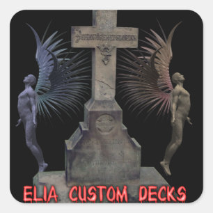 Adesivo Quadrado vinheta de cruz do tutor