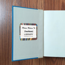 Vinheta de devolução do livro de biblioteca