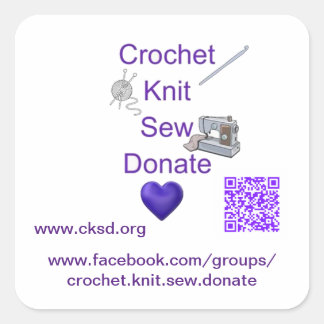 Adesivo Quadrado Vinheta de doação CKSD