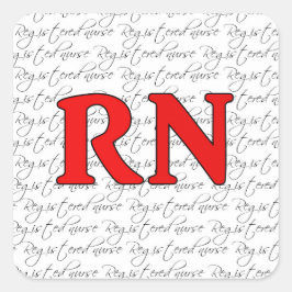 Adesivo Quadrado Vinheta de enfermeiro registrada