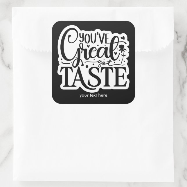 Adesivo Quadrado vinheta de excelente (Bolsa)