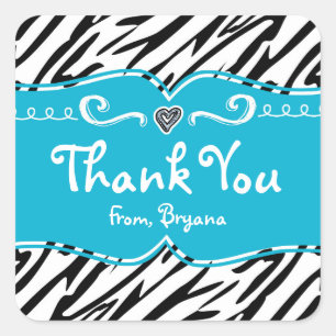 Adesivo Quadrado Vinheta de Festa de aniversario de meninas para im