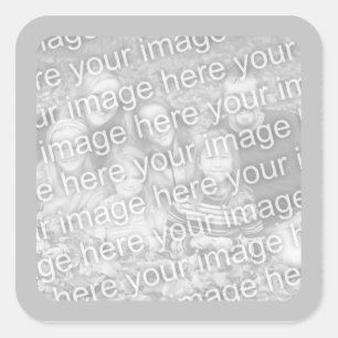 Adesivo Quadrado Vinheta de Fotos de Borda Prateada