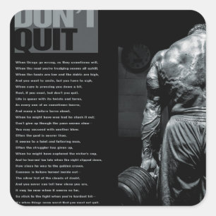 Adesivo Quadrado Vinheta de ginástica Motivacional