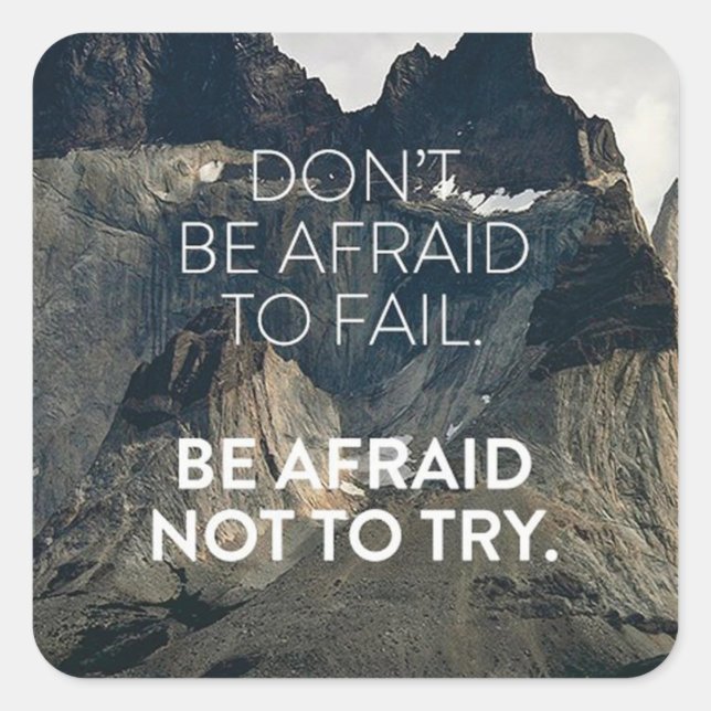 Adesivo Quadrado Vinheta de ginástica Motivacional (Frente)