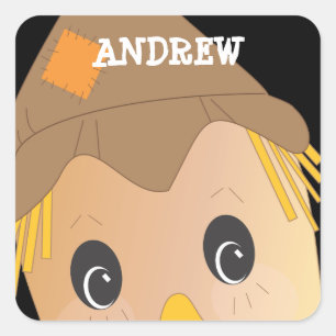 Adesivo Quadrado Vinheta de Halloween de Sassustrow Personalizada