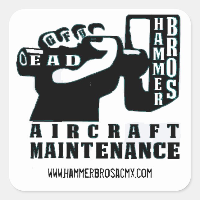 Adesivo Quadrado vinheta de hammerbrosacmx (Frente)