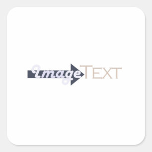 Adesivo Quadrado Vinheta de Imagem de Texto