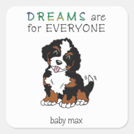 Adesivo Quadrado Vinheta de Jasper-the-Puppy