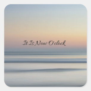 Adesivo Quadrado Vinheta de lembrete de momento presente