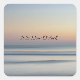 Adesivo Quadrado Vinheta de lembrete de momento presente