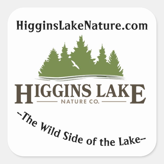 Adesivo Quadrado Vinheta de logotipo (Frente)