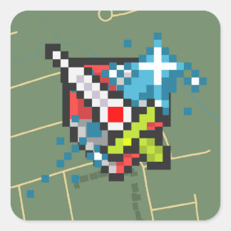 Adesivo Quadrado Vinheta de logotipo