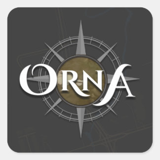 Adesivo Quadrado Vinheta de logotipo