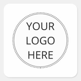 Adesivo Quadrado Vinheta De Logotipo Da Sua Empresa Ou Empresa
