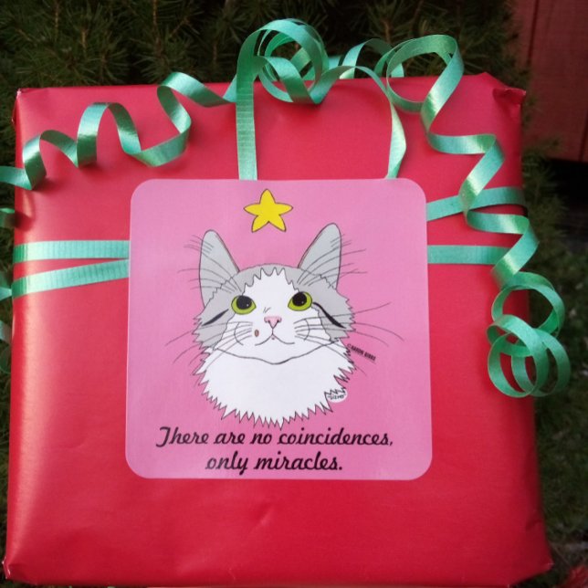 Adesivo Quadrado Vinheta de milagres Gizmo Gagdoll Inspirational Ra (Criador carregado)