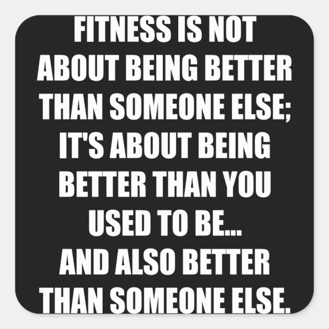 Adesivo Quadrado Vinheta de Motivação Giro Malhação Engraçado (Frente)