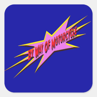 Adesivo Quadrado vinheta de motocicleta 10