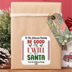 Adesivo Quadrado Vinheta de Natal festiva para espalhar alegria e a