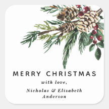 Vinheta de Natal Holly de inverno