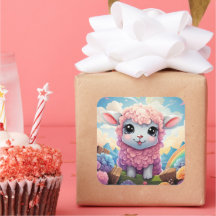 Vinheta de ovelha branca