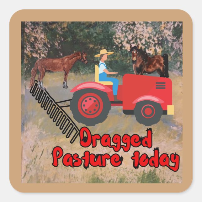 Adesivo Quadrado Vinheta de Pastas Arrastadas (Frente)