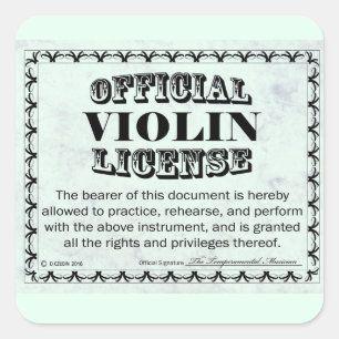 Adesivo Quadrado Vinheta de quadrado violino