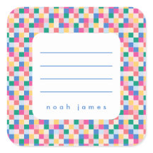 Vinheta de Quadros Multicolores de Blocos Multicol