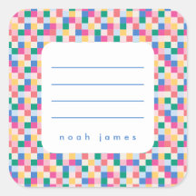 Vinheta de Quadros Multicolores de Blocos Multicol