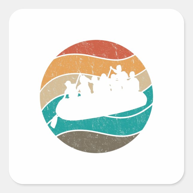 Adesivo Quadrado Vinheta de rebordo do rio Rafa (Frente)