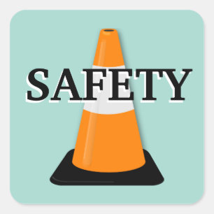 Adesivo Quadrado Vinheta de segurança