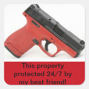 Adesivo Quadrado Vinheta de segurança doméstica