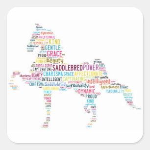 Adesivo Quadrado Vinheta de sela