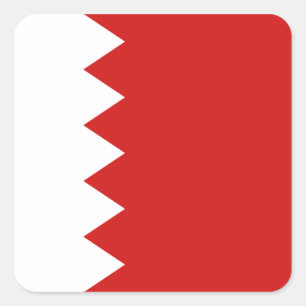 Adesivo Quadrado Vinheta de Sinalizador do Bahrain