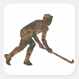Adesivo Quadrado Vinheta de Unihockey Rost
