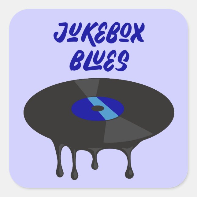 Adesivo Quadrado Vinheta de vinil de fusão (Frente)