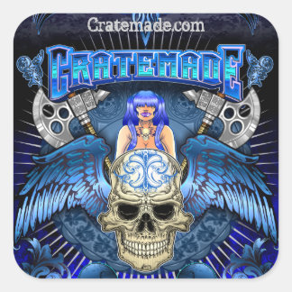 Adesivo Quadrado Vinheta-Design de-Arte Cratemade Wingel 2