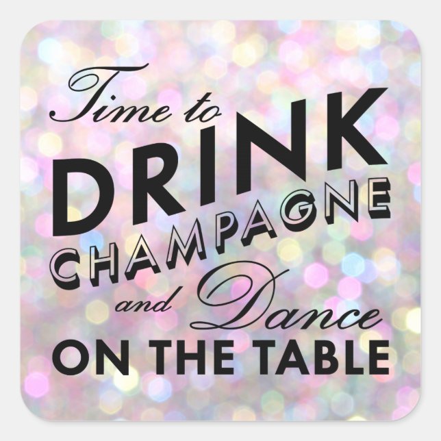 Adesivo Quadrado Vinheta divertida e flexível (Frente)