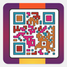 Adesivo Quadrado Vinheta do CÓDIGO QR DA MARCA ART