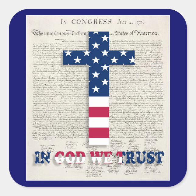 Adesivo Quadrado Vinheta do Dia da Independência (Frente)