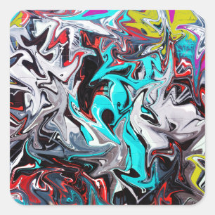 Adesivo Quadrado vinheta do grafite