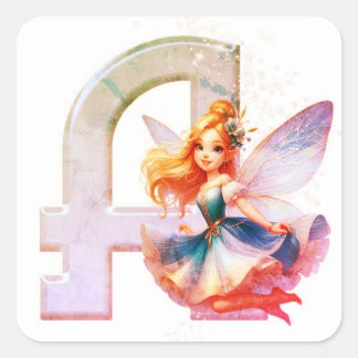 Adesivo Quadrado Vinheta do logotipo 'A' - Eleve seu estilo!"