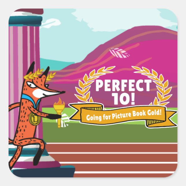 Adesivo Quadrado Vinheta do Picture Book Summit 2024 (Frente)